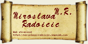 Miroslava Radoičić vizit kartica